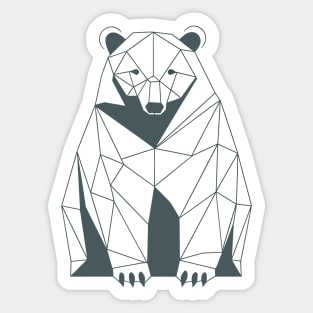 Geometric Bear line art Sticker